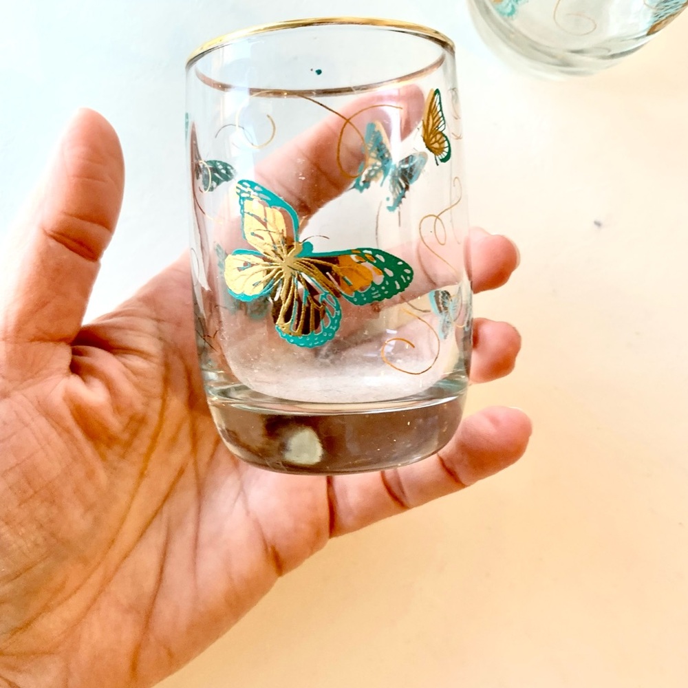 Vintage Butterfly Glasses x 2 - Picture 3 of 8